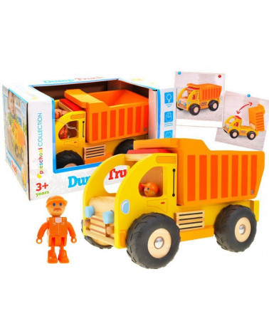 Drewniane auto  WYWROTKA ŚMIECIARKA ZA1810