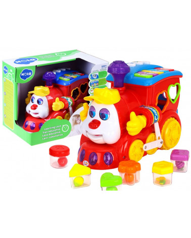 Interaktywna Lokomotywa + kolorowe klocki ZA0104