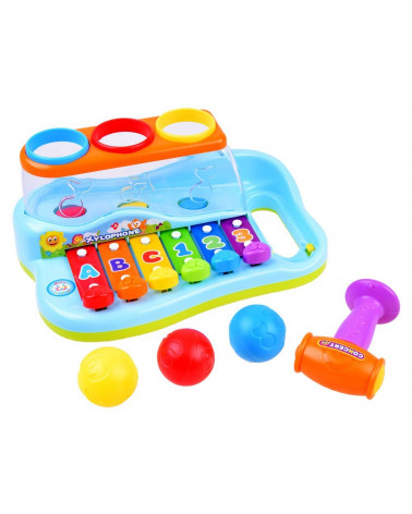 EDUKACYJNE CYMBAŁKI + piłeczki i młotek IN0001