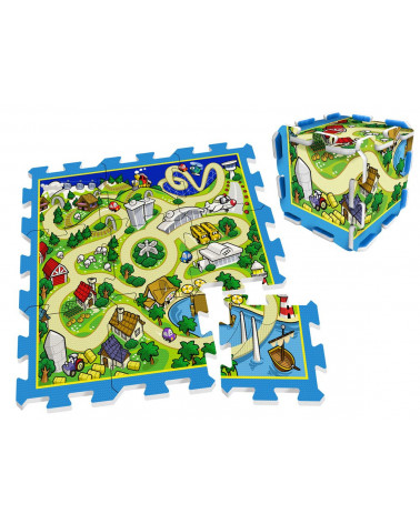 Puzzle piankowe Mata uliczka wyścigi 31x31 ZA3150