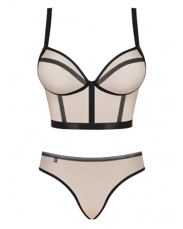 Komplet Nudelia Beżowo-Czarny