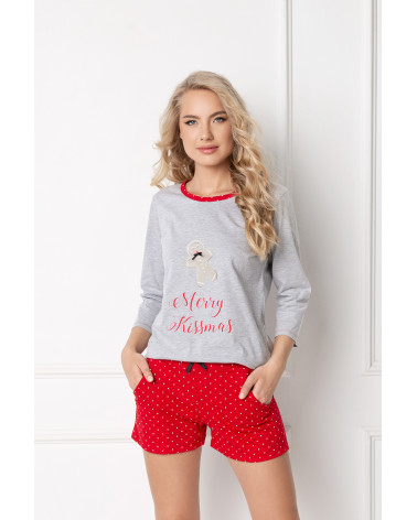Piżama Cookie Short Grey-Red