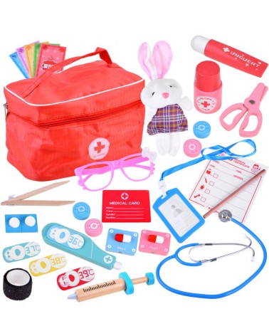 Zestaw MAŁY LEKARZ drewniane akcesoria ZA4146