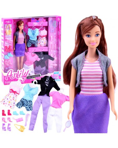 Anlily Lalka z ubraniami stroje buty akces. ZA2457