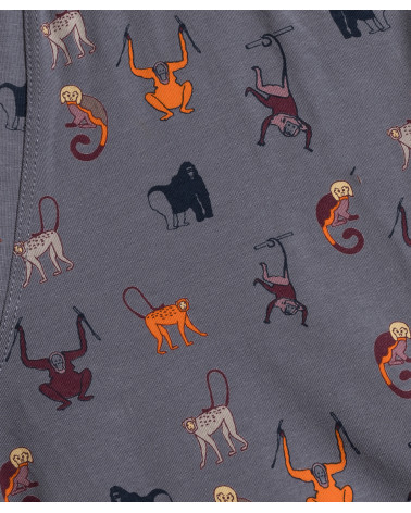 Bokserki 2MH-064 Szaro-Granatowe