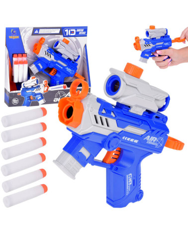 Zestaw Pistolet z celownikiem na miękkie piankowe naboje 6 szt. ZA5152
