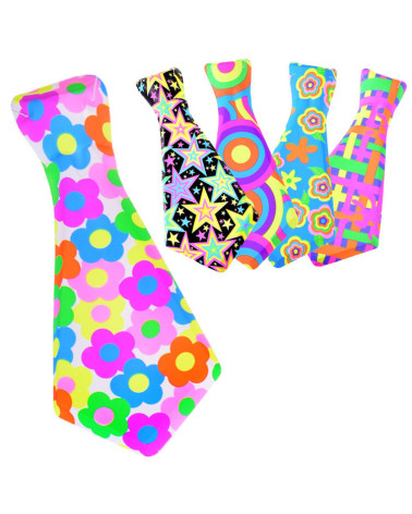 WYSTRZAŁOWY kolorowy KRAWAT na gumce na bal imprezę karnawał ZA0681