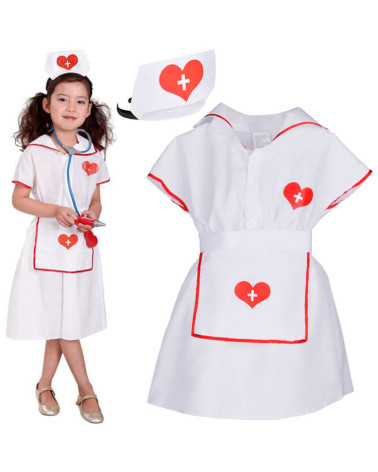 Zestaw dla dziewczynki Kostium Pielęgniarki Pani Doktor lekarz M/L ZA5281