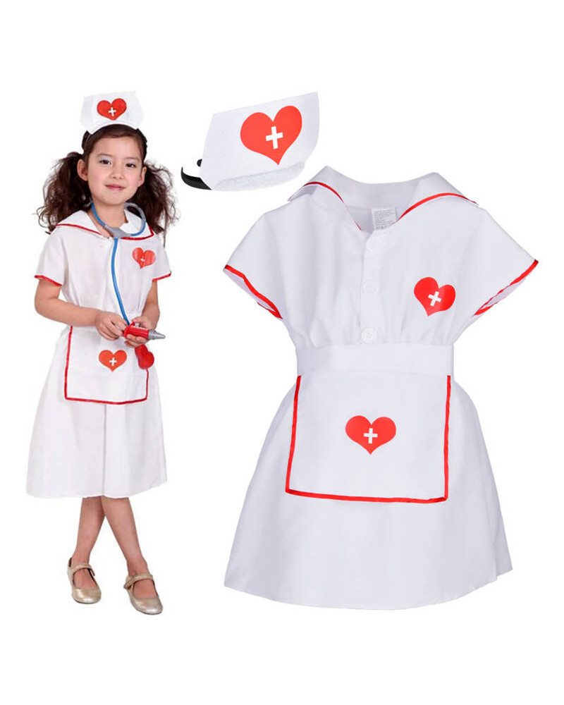 Zestaw dla dziewczynki Kostium Pielęgniarki Pani Doktor lekarz M/L ZA5281