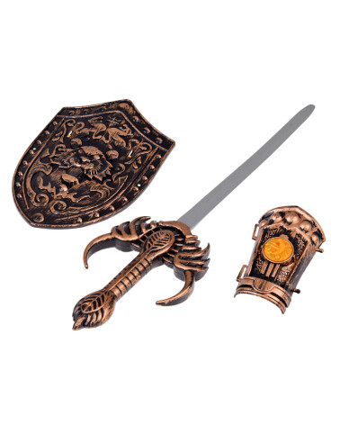 Zestaw Rycerza Łuk Miecz Tarcza Kostium Rycerski ZA5291