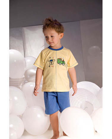 Piżamka chłopięca Samuel 2973 żółto-niebieska