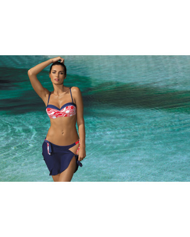 Kostium kąpielowy Marina Blu Scuro M-290 granatowo-czerwony (118)