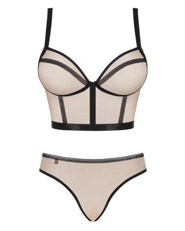 Komplet Nudelia Beżowo-Czarny