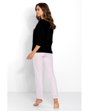 Piżama Ashley Black-Pink