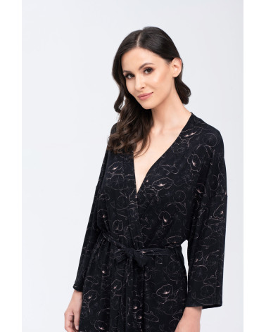 Szlafrok Koi Beżowo-Czarny