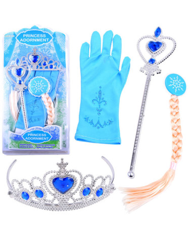 Zestaw księżniczki z bajki Korona Włosy ZA3967