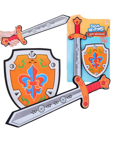 Zestaw dla Rycerza Piankowa Tarcza Miecz piankowy godło Lilia ZA5315