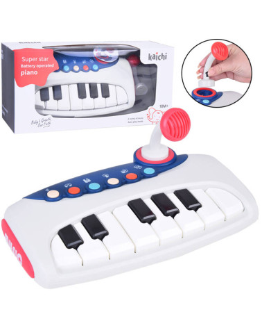 Interaktywne muzyczne Organki Pianinko z mikrofonem dla dzieci ZA5447