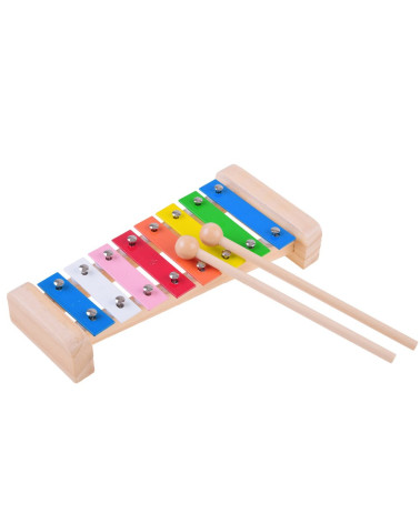 Drewniany zestaw instrumentów 4w1 zabawka IN0134