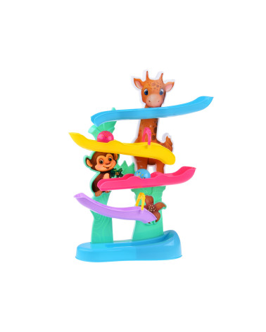 Interaktywny Kolorowy Tor dla kulek z dźwiękiem Dżungla ZA4375