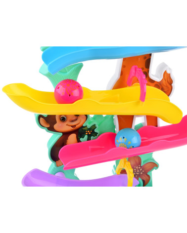 Interaktywny Kolorowy Tor dla kulek z dźwiękiem Dżungla ZA4375