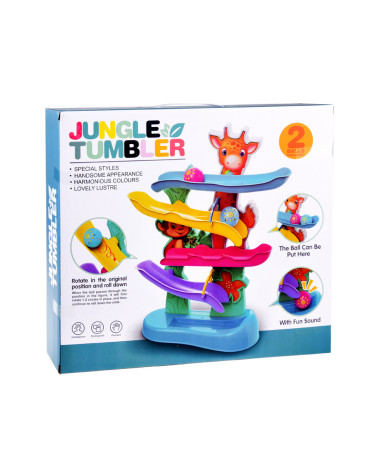 Interaktywny Kolorowy Tor dla kulek z dźwiękiem Dżungla ZA4375