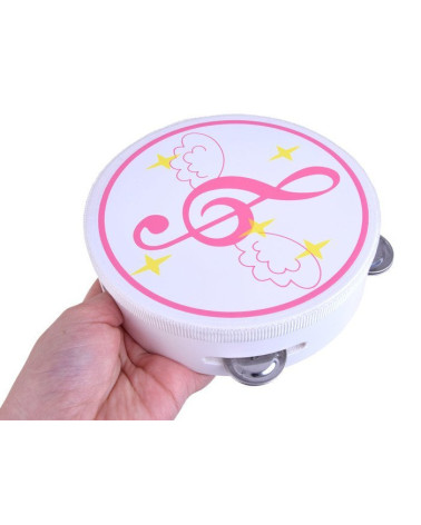 Drewniane instrumenty cymbałki tamburyn IN0085