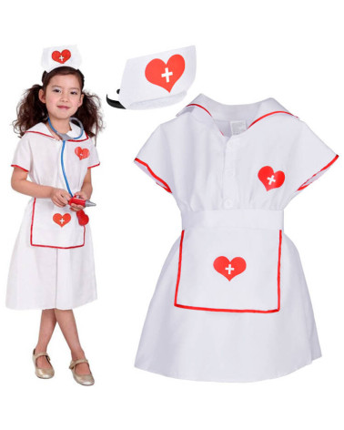 Zestaw dla dziewczynki Kostium Pielęgniarki Pani Doktor lekarz M/L ZA5281
