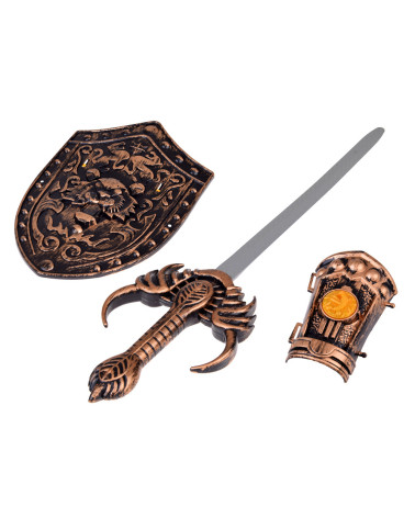 Zestaw Rycerza Łuk Miecz Tarcza Kostium Rycerski ZA5291