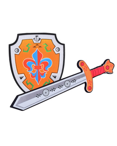 Zestaw dla Rycerza Piankowa Tarcza Miecz piankowy godło Lilia ZA5315