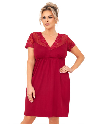 Koszula nocna Livia Plus Burgundowa