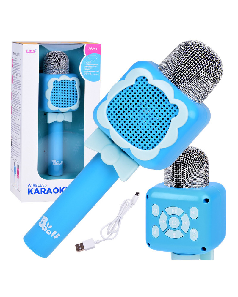 Bezprzewodowy Mikrofon dla dzieci KARAOKE nagrywanie Bluetooth IN0168