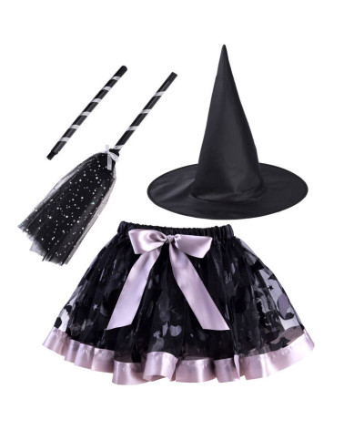 Spódniczka kapelusz miotła dla Czarownicy ZA4806