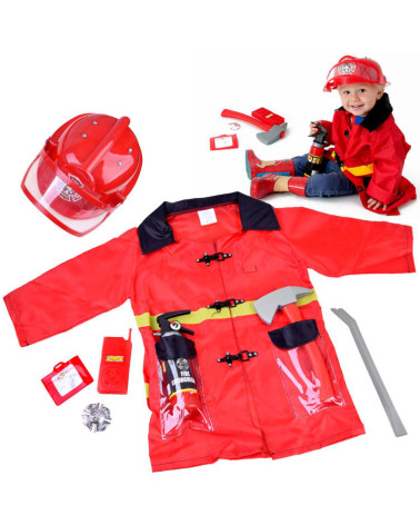 Strój kostium przebranie dla każdego prawdziwego STRAŻAKA kask akc ZA0214