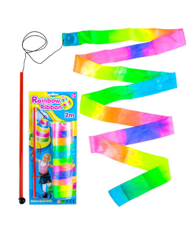 Tęczowa SZARFA wstążka gimnastyczna ZA2121