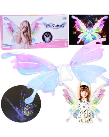 Bajkowe Skrzydła dla Motylka, Elfa, Wróżki Świecące skrzydełka Led ZA5001