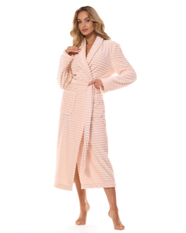 Szlafrok Ritta długi 2415 Morela