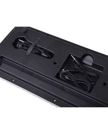 Organy mini KEYBOARD 37-klawiszy + mikrofon SREBRNY IN0183