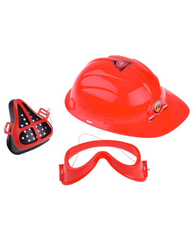 Duży zestaw strażaka kask piła 13ele straż pożarna ZA4698