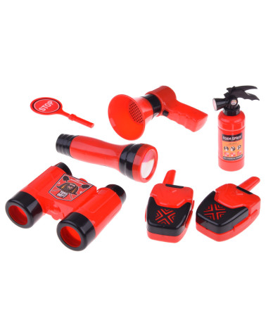 Duży zestaw strażaka kask piła 13ele straż pożarna ZA4698