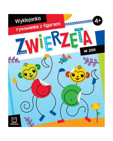 Aksjomat Zwierzęta w zoo. Wyklejanka rysowanka 4+ KS0729