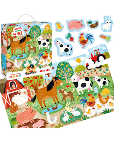 CzuCzu Wesołe puzzle Wieś Zwierzątka 24 elementy ZA5548