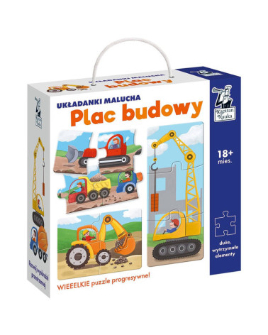 Układanki Malucha Plac budowy puzzle 18m+ KS0679