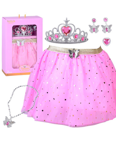 Kostium dla Księżniczki Wróżki MOTYL - spódniczka i zestaw biżuterii ZA6026