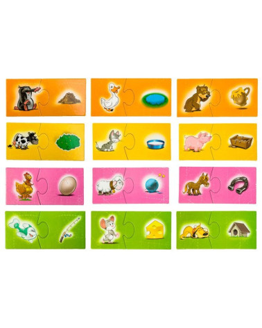 Jawa Gra edukacyjna SPINKI - ZWIERZĘTA puzzle GR0308