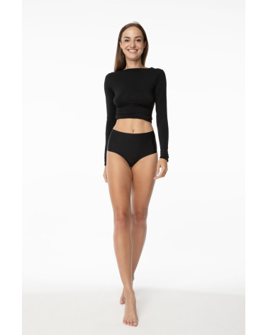 T-shirt Simple Longsleeve Czarny