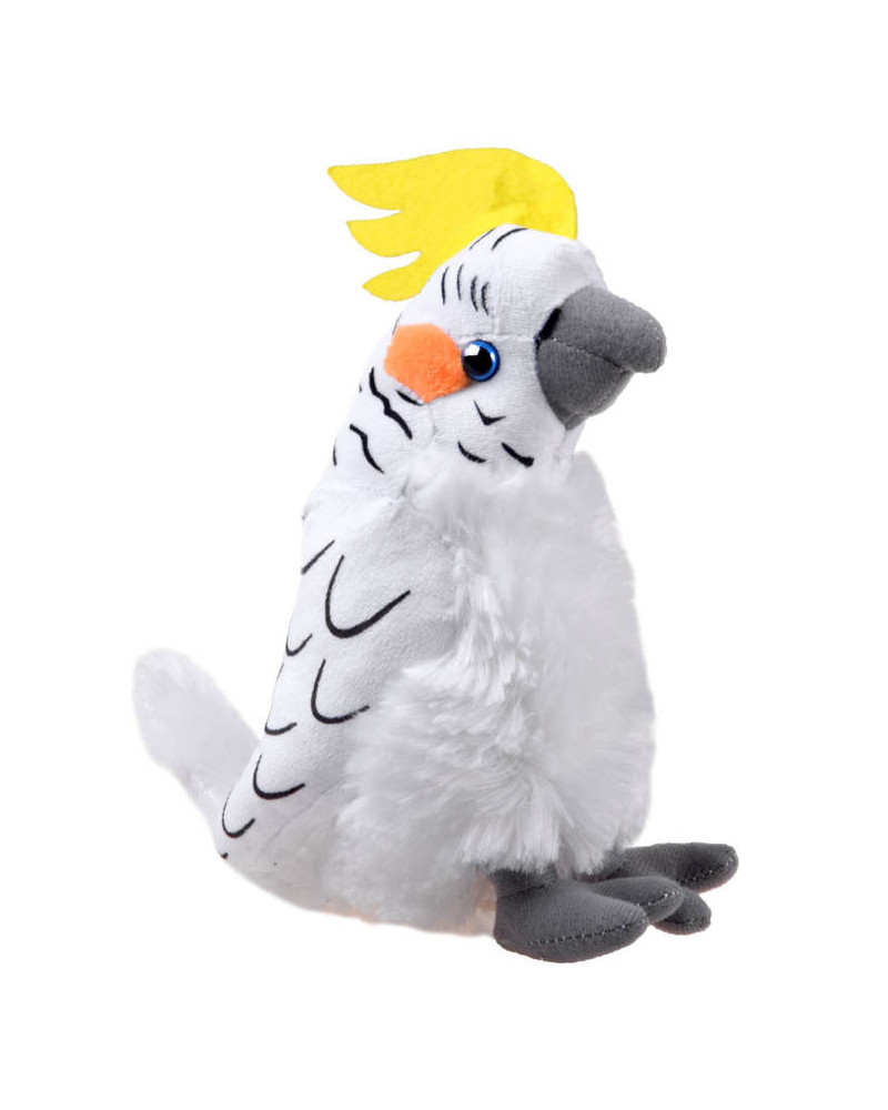 Maskotka Papuga biała nimfa 17cm 13574