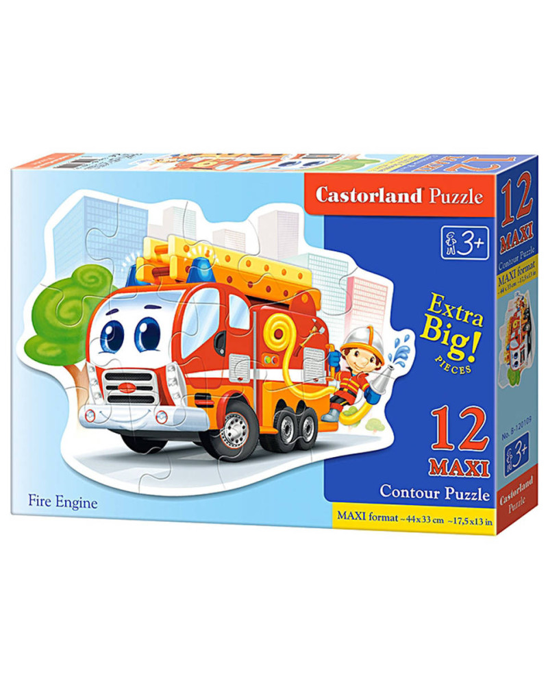Puzzle 12-elementów MAXI Fire Engine
