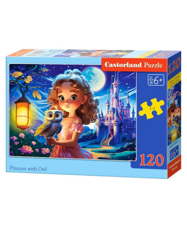 Puzzle 120-elementów Princess with Owl
