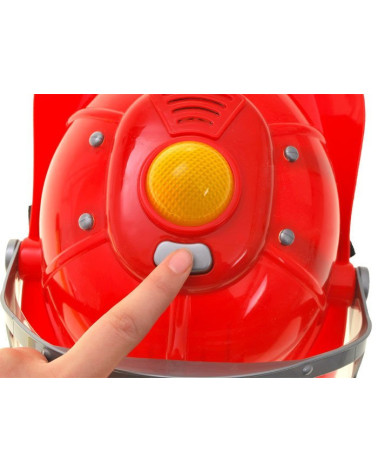 Zestaw strażaka kask światło dźwięk gaśnica akcesoria straż pożarna ZA1678